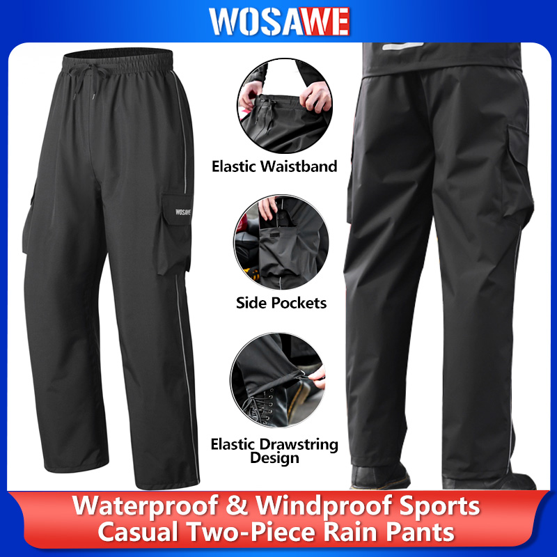 Fishing Rain Suit - WOSAWE Motorcycle Rain Pants Rainstorm Prevention