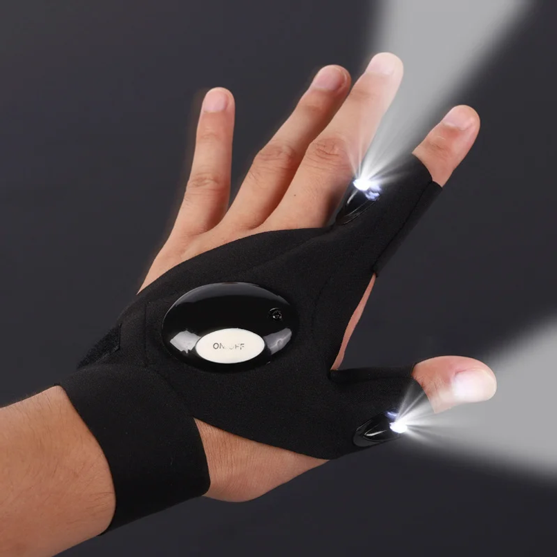 LED Half Finger Glove for Men  - огляд і ціна Fishing Gloves