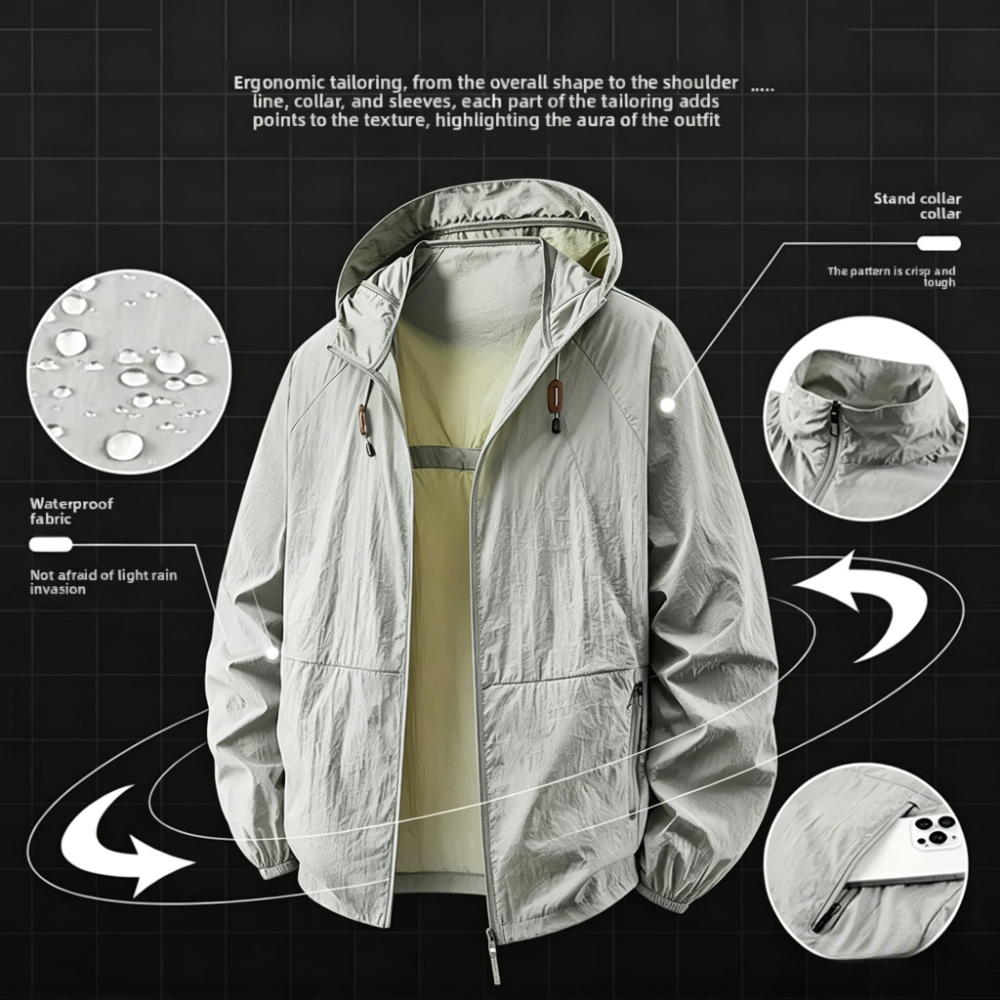 Spring Summer Mens Lightweight - огляд і ціна Fishing Hoodie