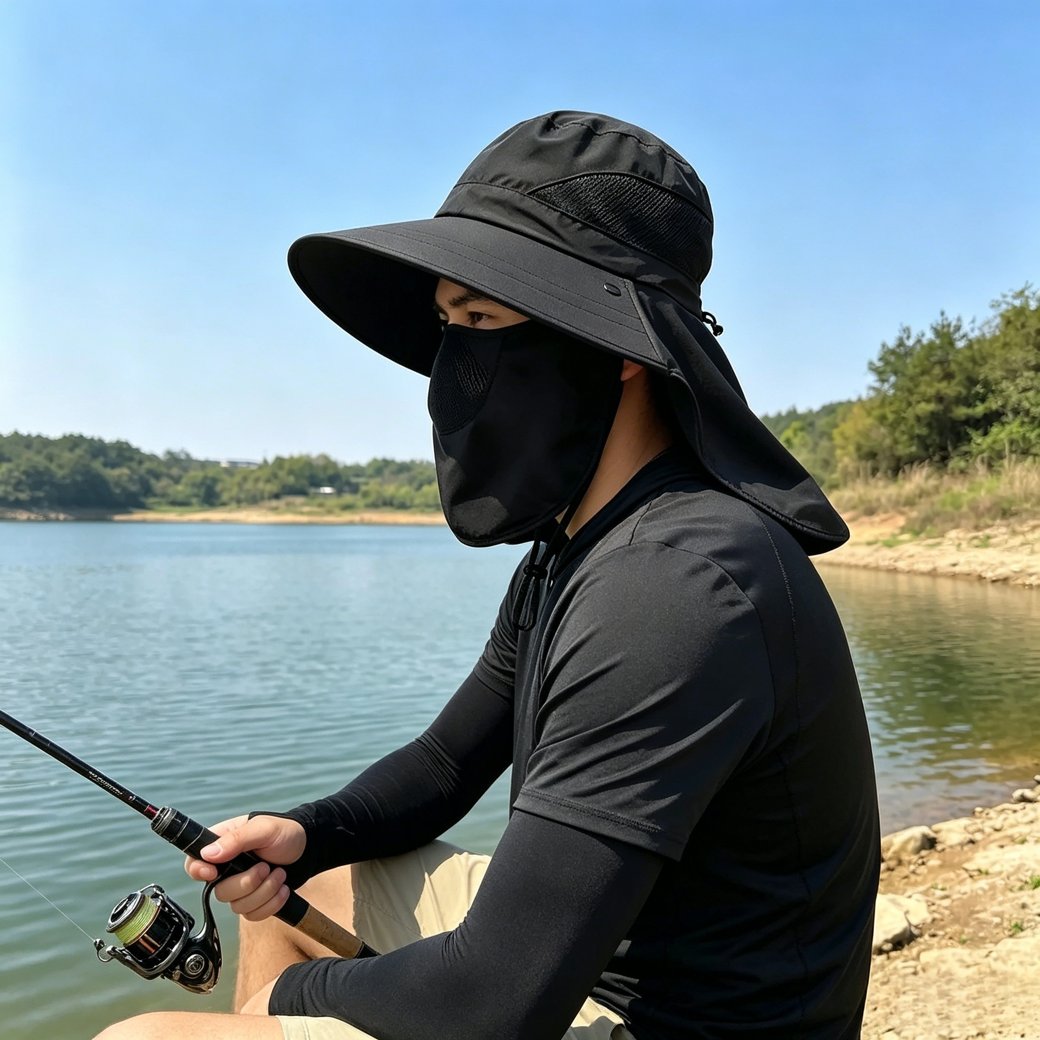 Full Face Neck Coverage Sun Ha - огляд і ціна Fishing Hat