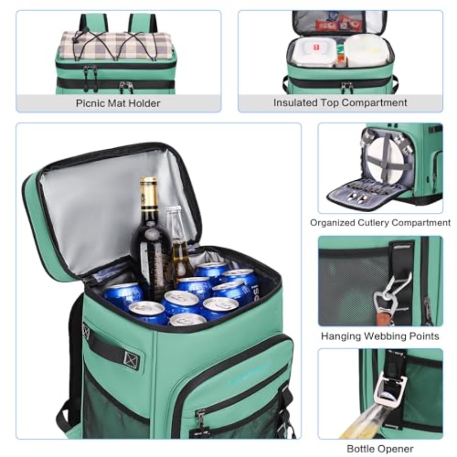 Large Waterproof Insulated Coo - огляд і ціна Fishing Backpack