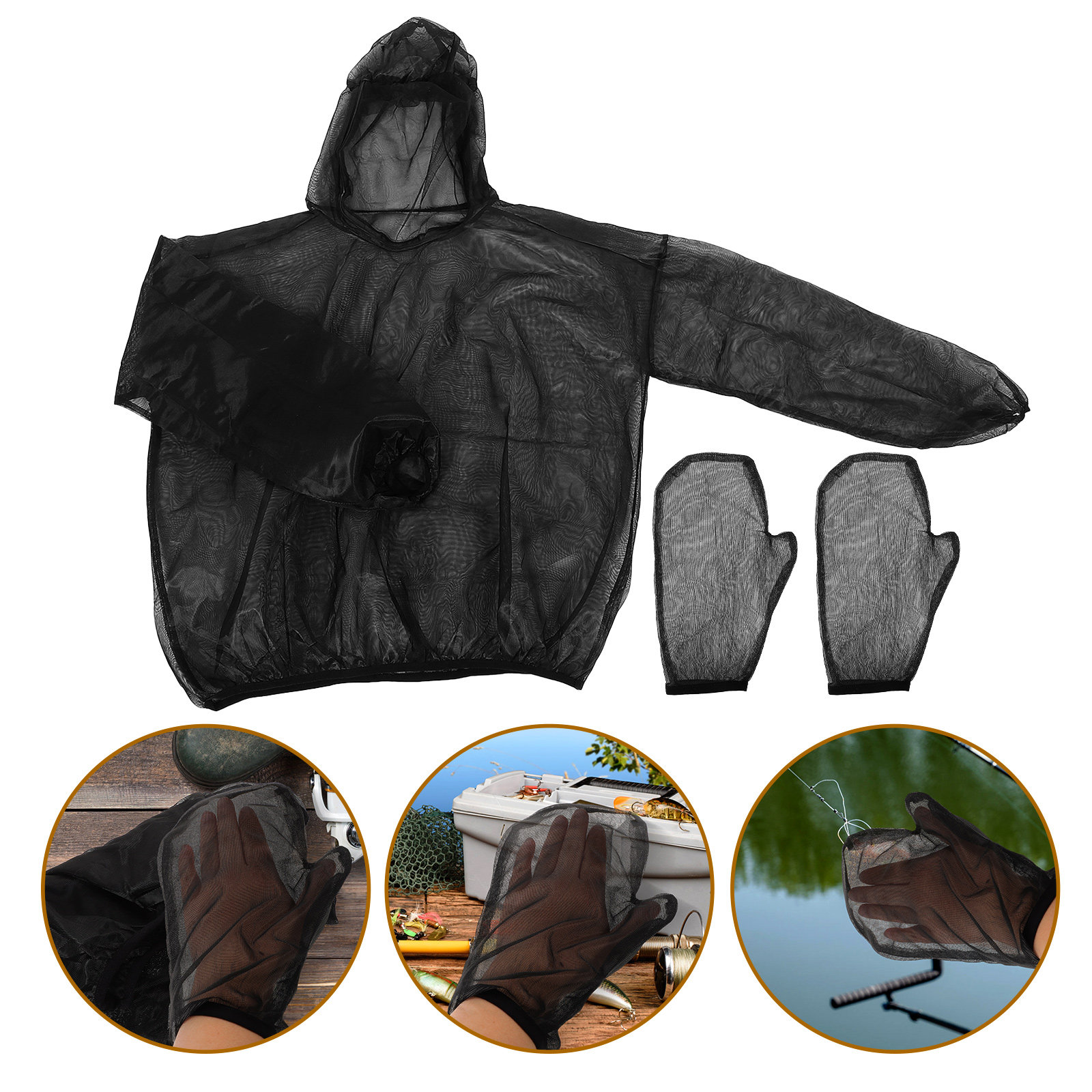 1Set Mosquito Proof Clothing G - огляд і ціна Fishing Gloves