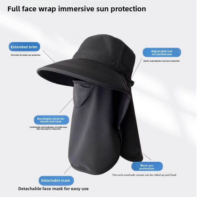 Summer Sun Hats with Face Mask - огляд і ціна Fishing Mask Sun Protection