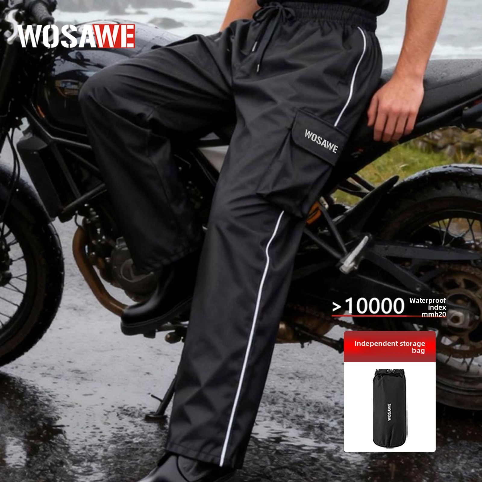 WOSAWE Motorcycle Rain Pants R - огляд і ціна Fishing Rain Suit