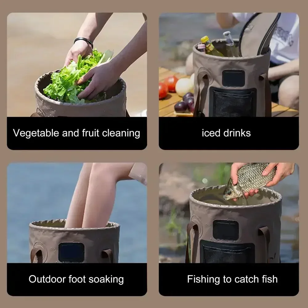 25L Portable Foldable Bucket B - огляд і ціна Fishing Bag Waterproof