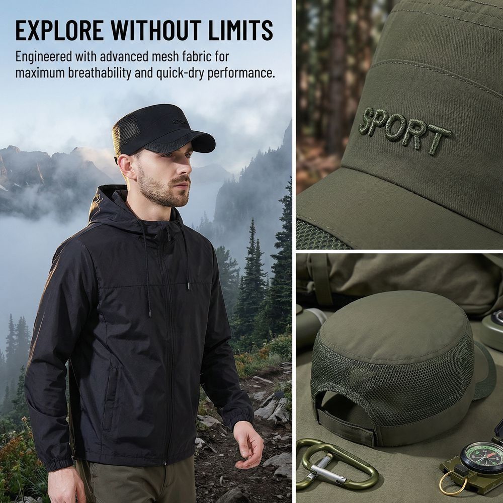 New Adjustable Flat Top Cap Su - огляд і ціна Fishing Hat