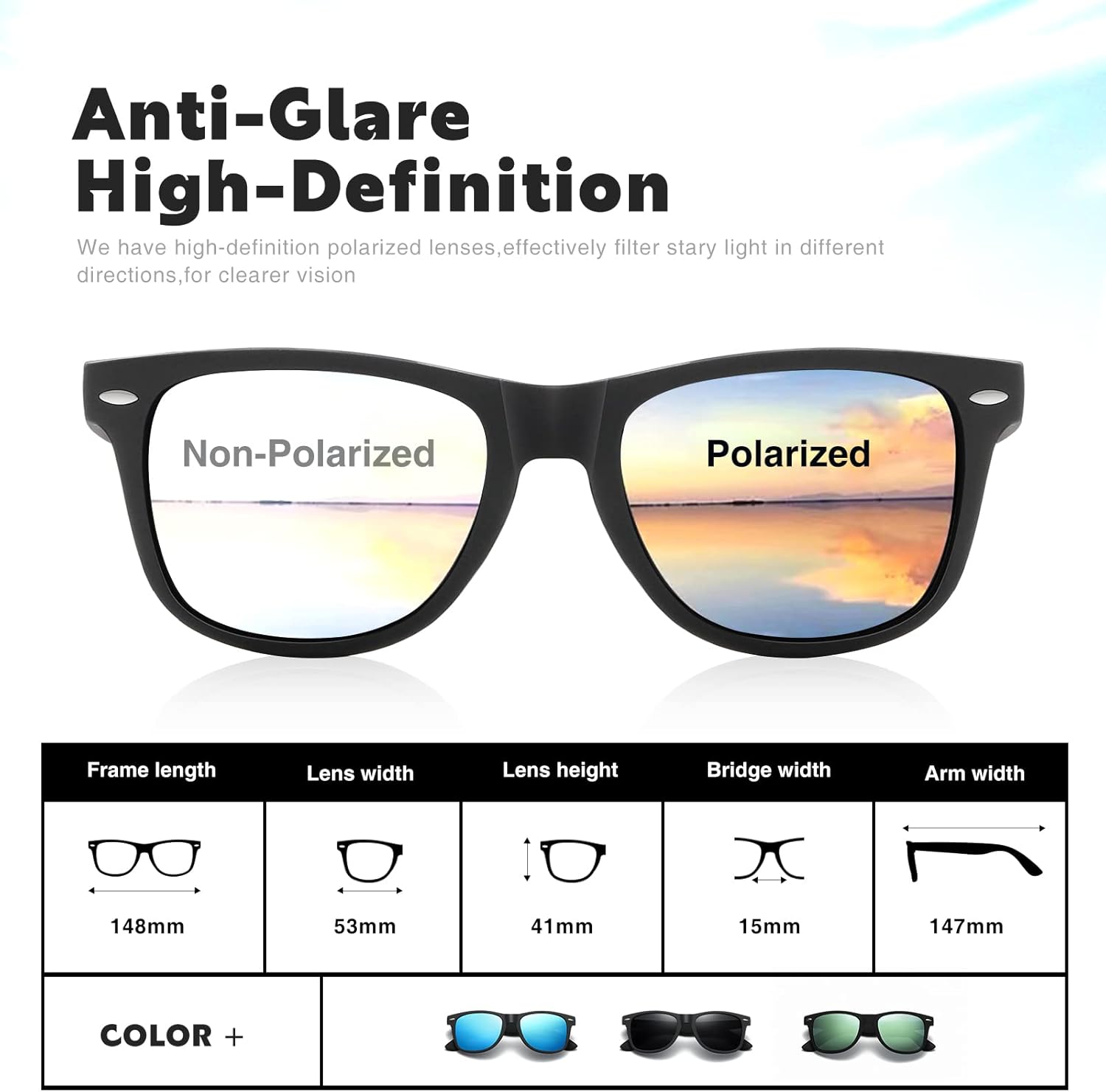 Unisex Polarized Sunglasses, R - огляд і ціна Fishing Sunglasses Polarized