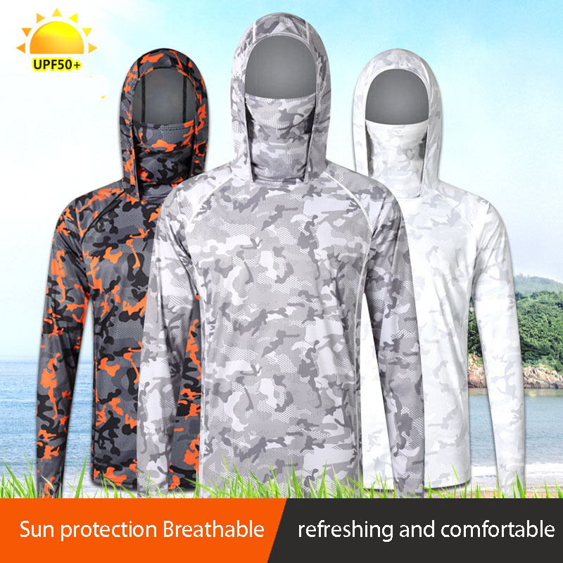 Camouflage Fishing T-shirt wit - огляд і ціна Fishing Shirt Uv Protection