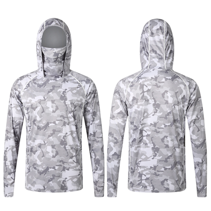 Camouflage Fishing T-shirt wit - огляд і ціна Fishing Shirt Uv Protection