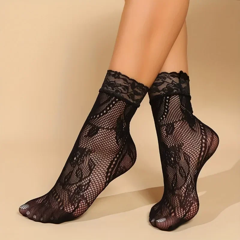 5 Pairs Floral Lace Socks Thin - огляд і ціна Fishing Socks