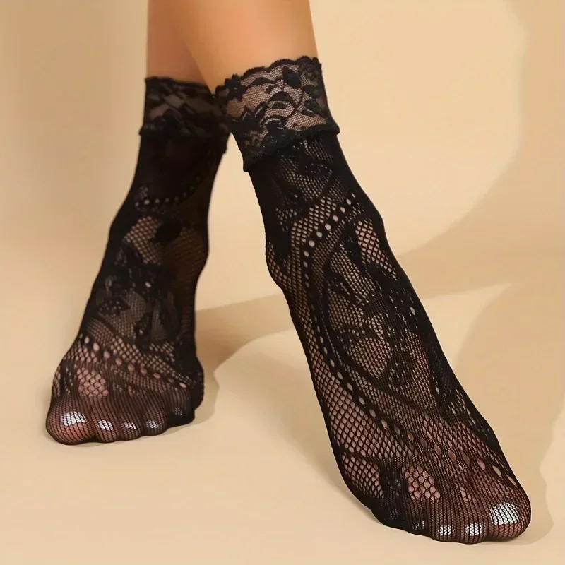 5 Pairs Floral Lace Socks Thin - огляд і ціна Fishing Socks