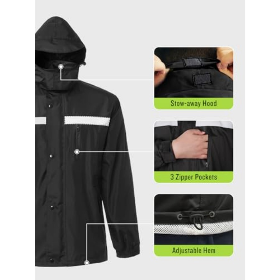Men's Rain Suit High Visibilit - огляд і ціна Fishing Rain Suit