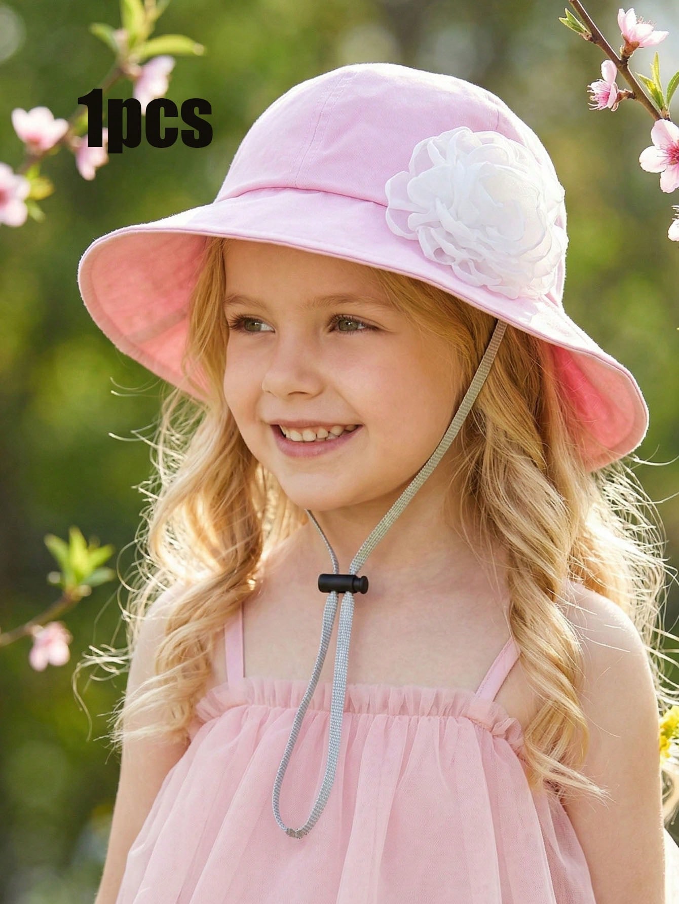 1Pc 3-8Y Girls White Big Flowe - огляд і ціна Fishing Hat