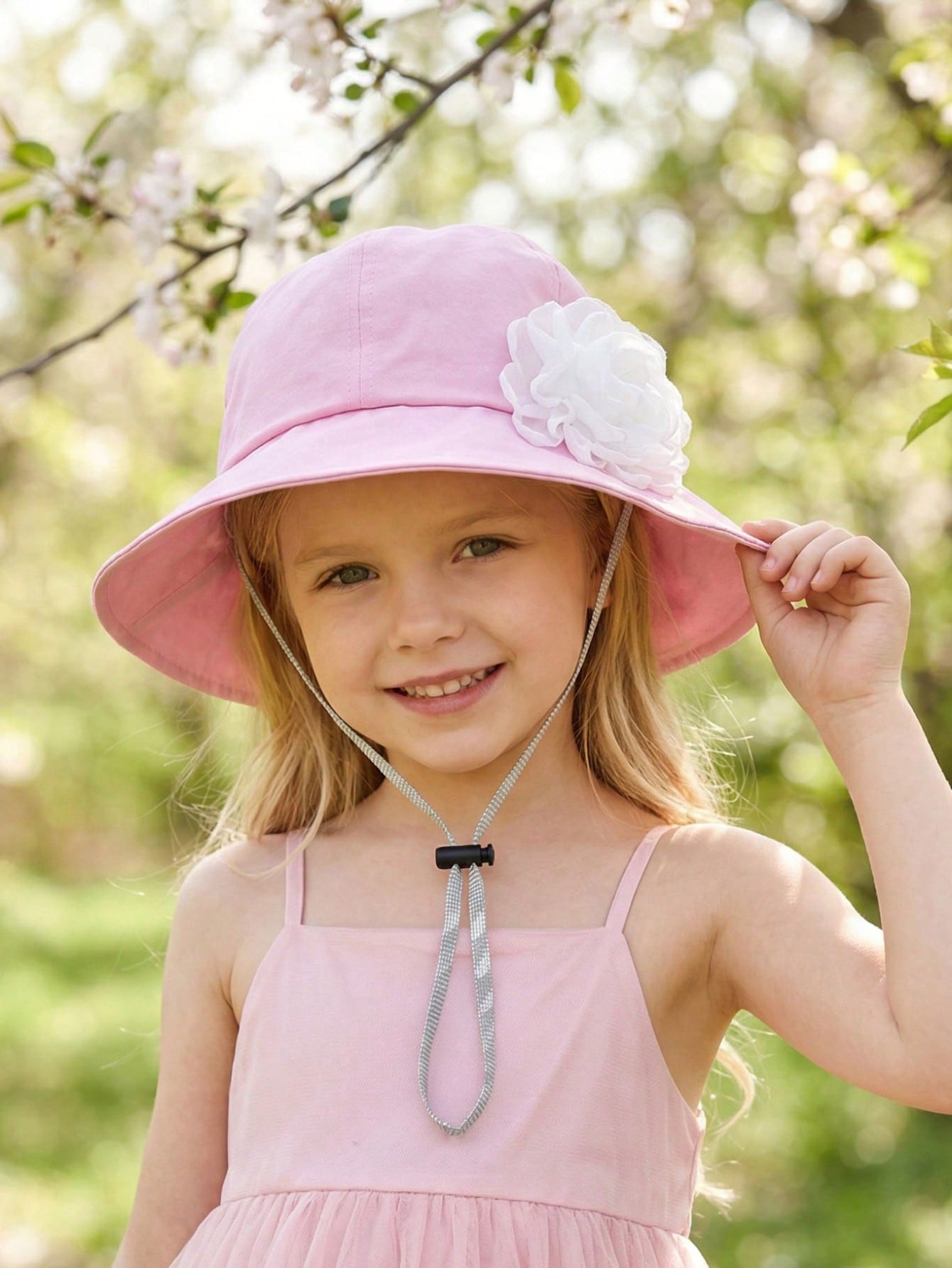 1Pc 3-8Y Girls White Big Flowe - огляд і ціна Fishing Hat