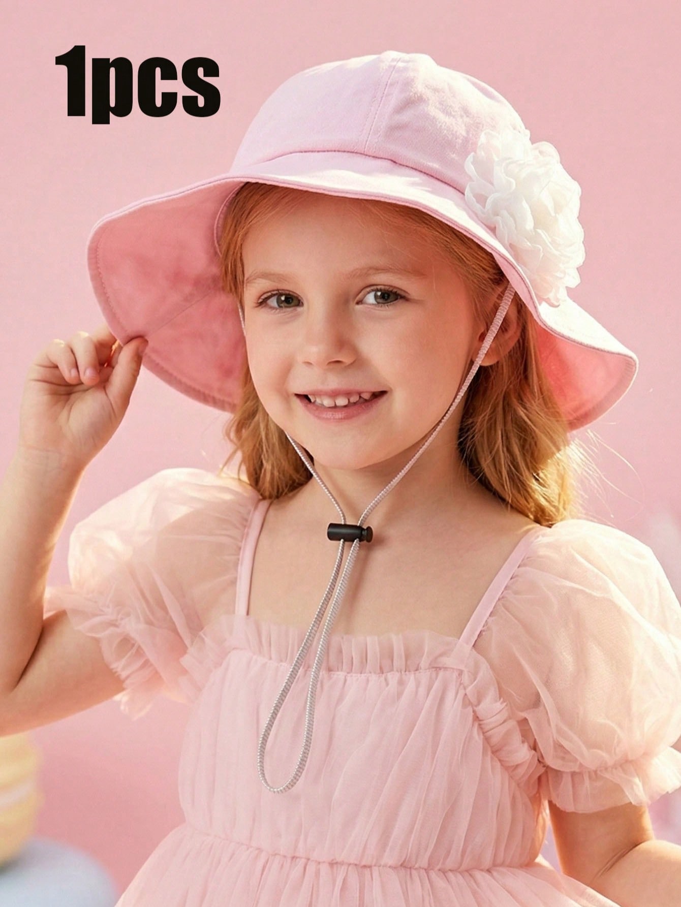 1Pc 3-8Y Girls White Big Flowe - огляд і ціна Fishing Hat