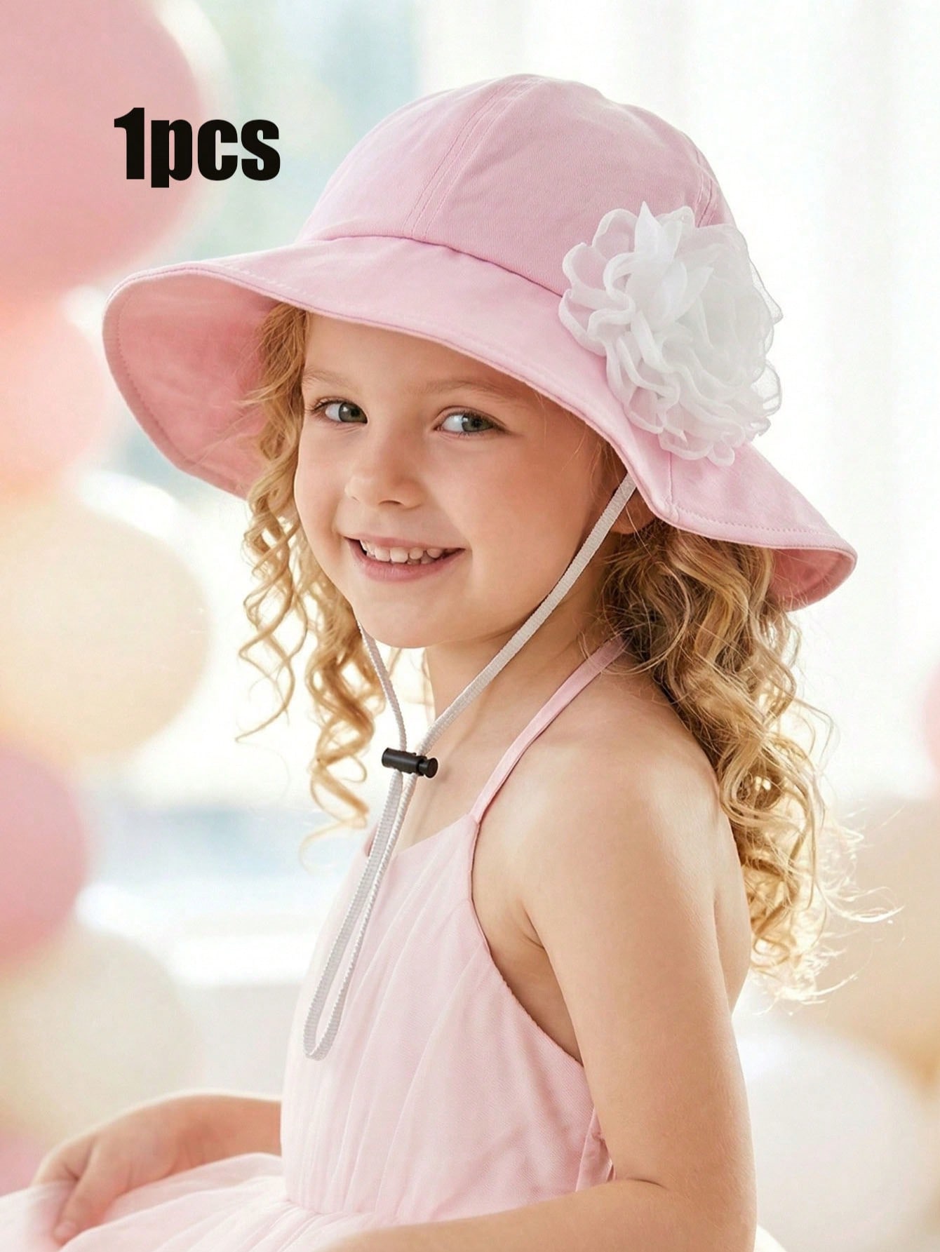 1Pc 3-8Y Girls White Big Flowe - огляд і ціна Fishing Hat