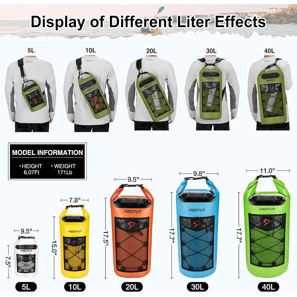 10-40L Waterproof Dry Bags for - огляд і ціна Fishing Bag Waterproof