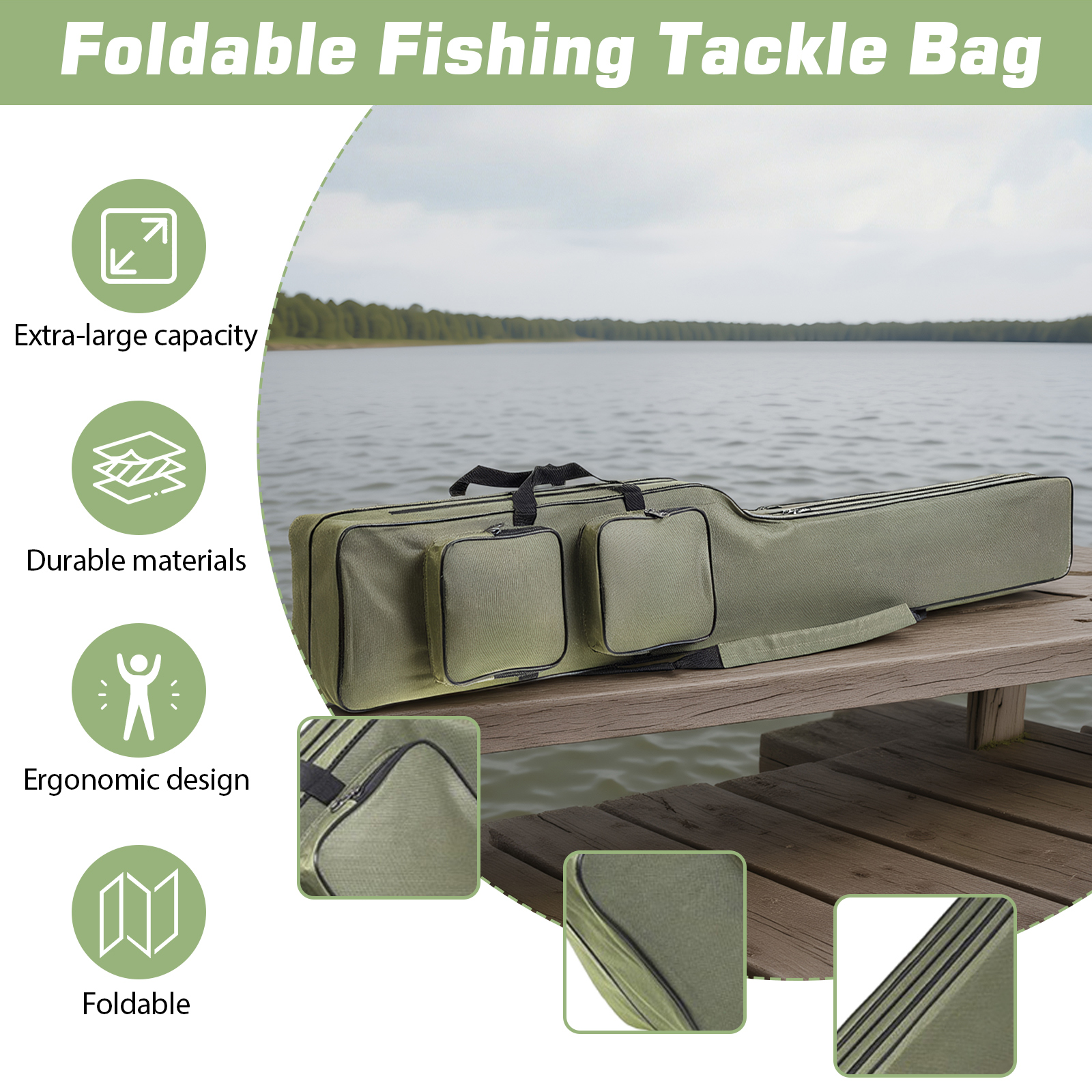 Fishing Rod Bags 150cm Waterpr - огляд і ціна Fishing Bag Waterproof