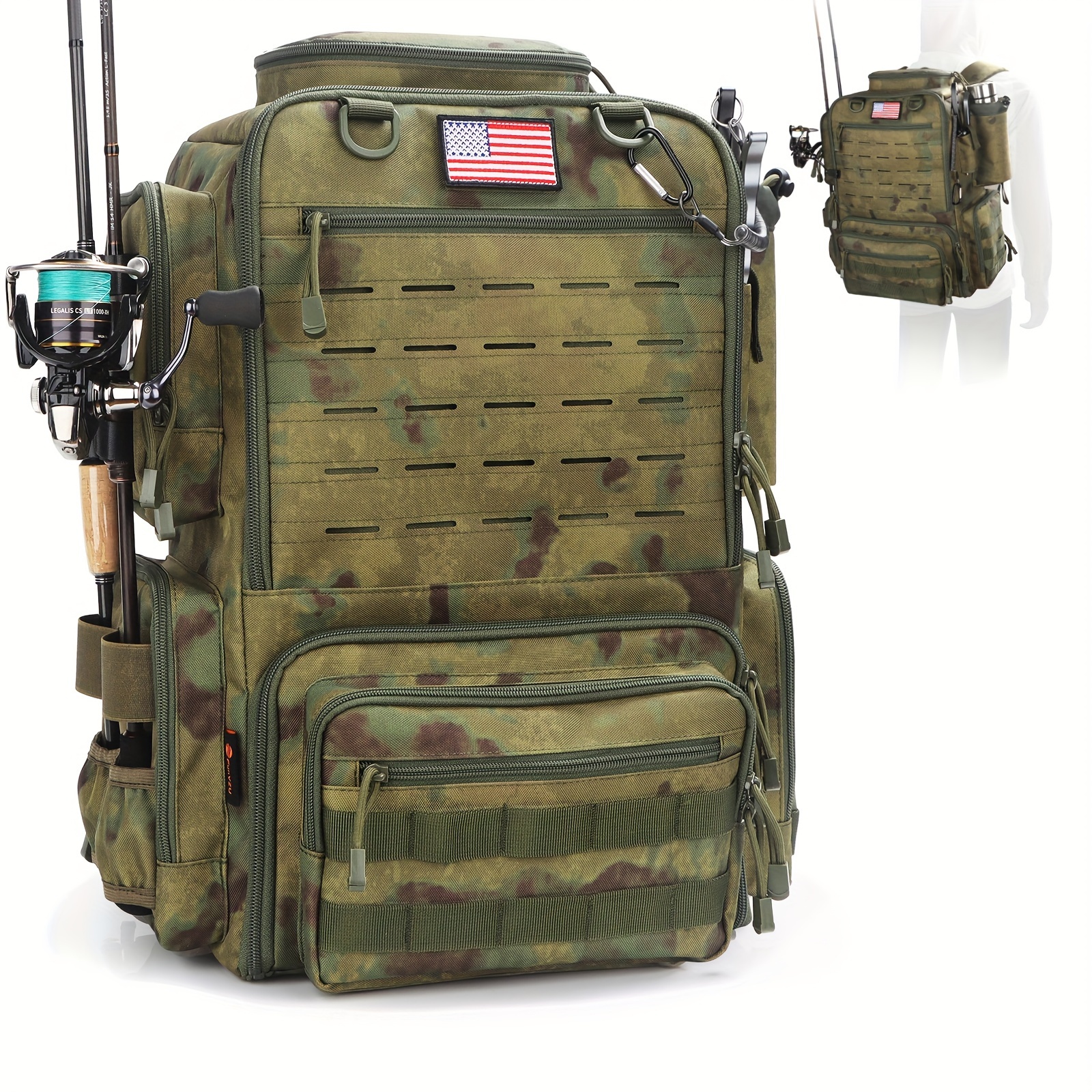 A Spacious 11.89gal Fishing Ba - огляд і ціна Fishing Backpack