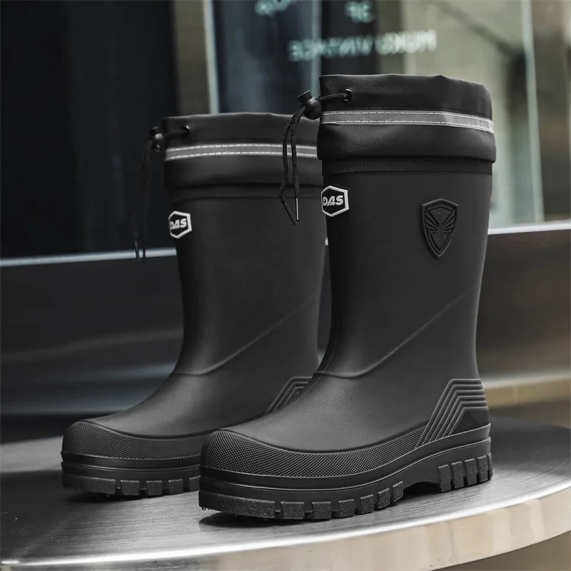 Fashion Men's Rain Boots Mid-C - огляд і ціна Fishing Boots