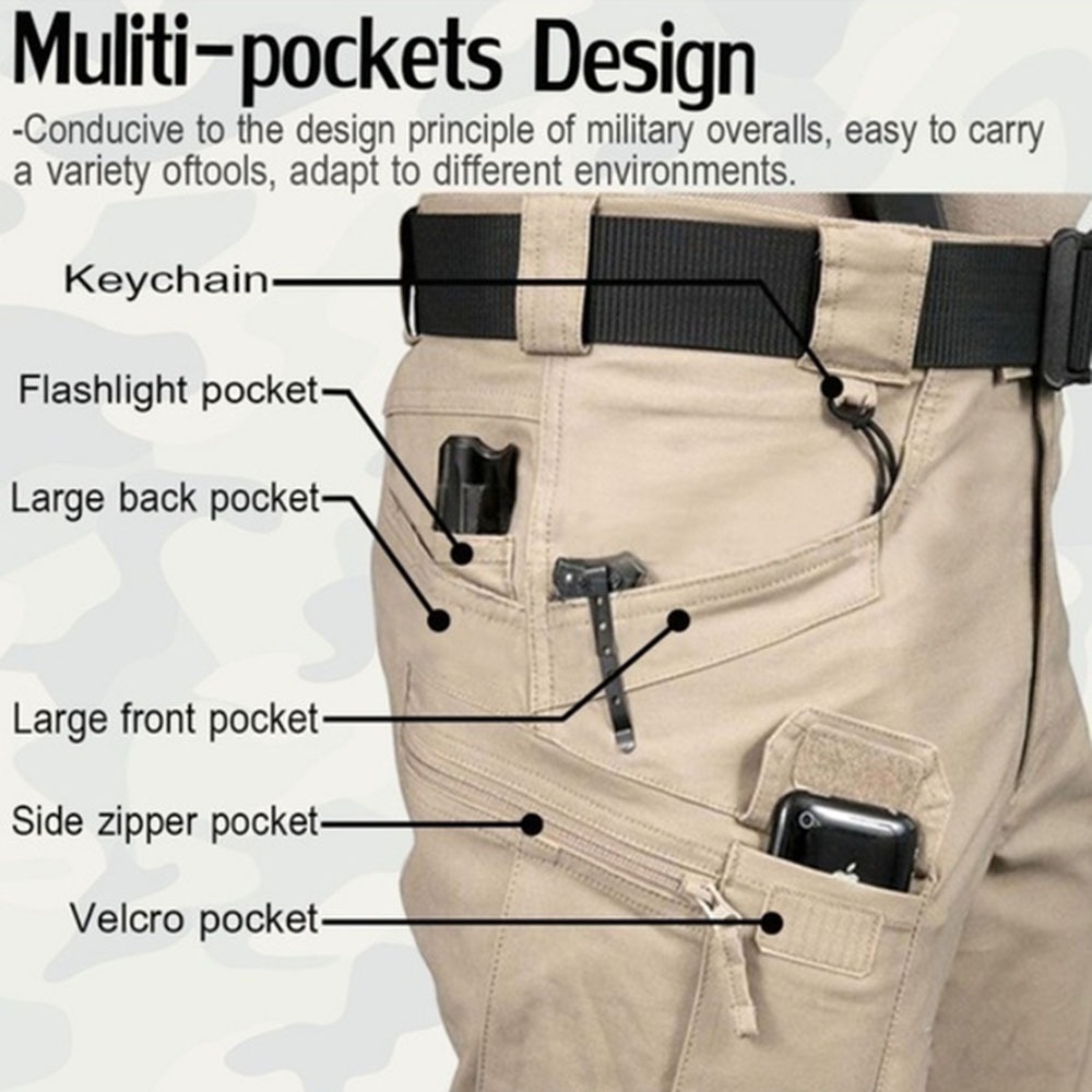 Men's Tactical Cargo Pants 6XL - огляд і ціна Fishing Pants Waterproof
